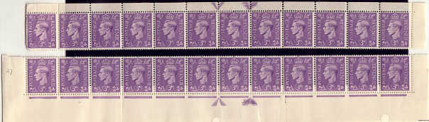 2 complete rows of stamps