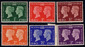 Stamp centenary set of 6