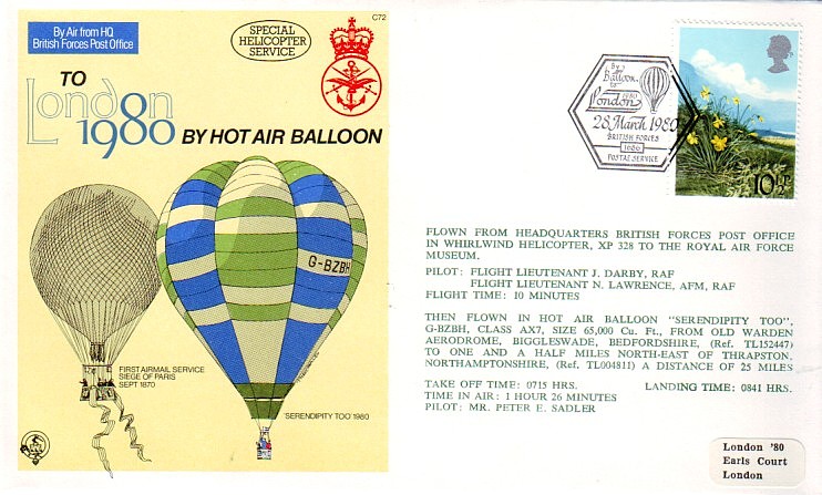 by hot air balloon