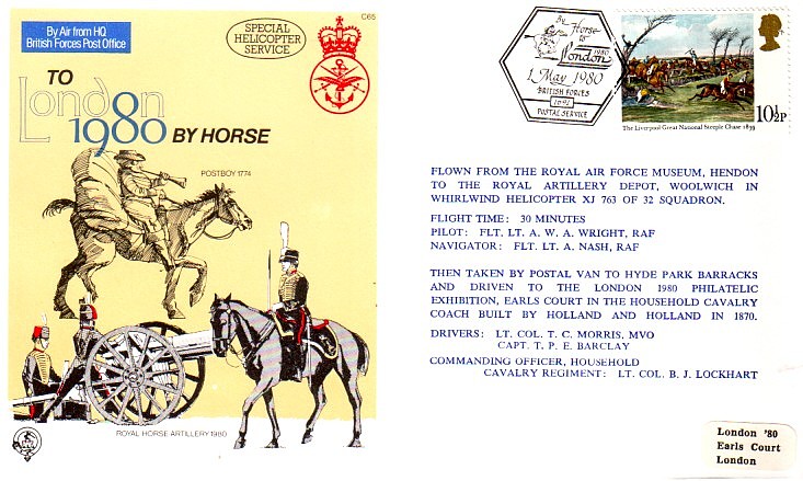by horse